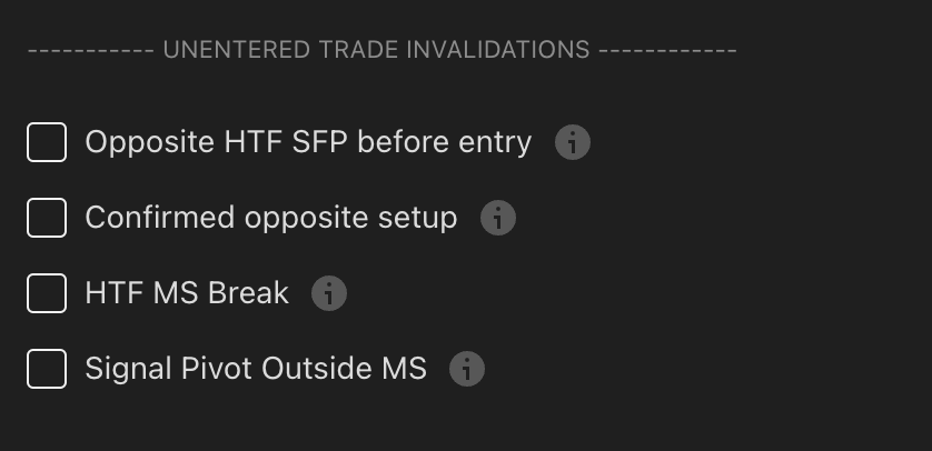 Invalidation Settings
